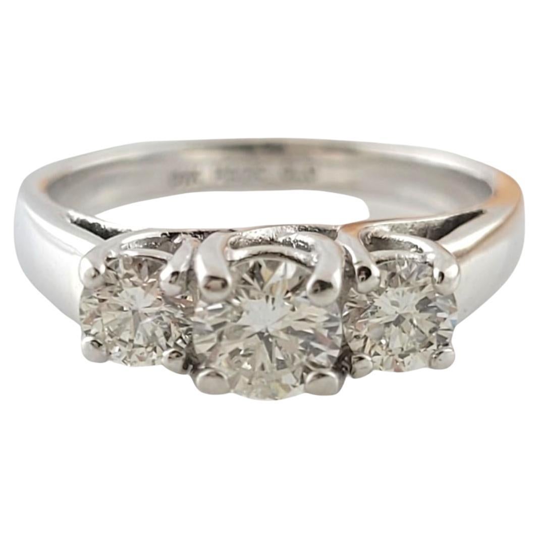 Bague Past, Present and Future en or blanc 14 carats taille 6,75 n°16984