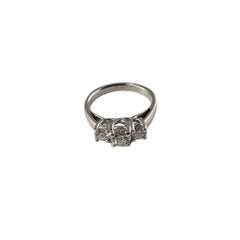 14k White Gold Past, Present and Future Diamond Ring #13770