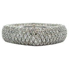 14k White Gold Pave Diamond Square Ring