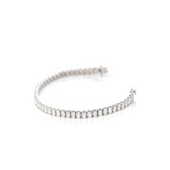 Bracelet tennis en or blanc 14 carats avec pavé de moissanite