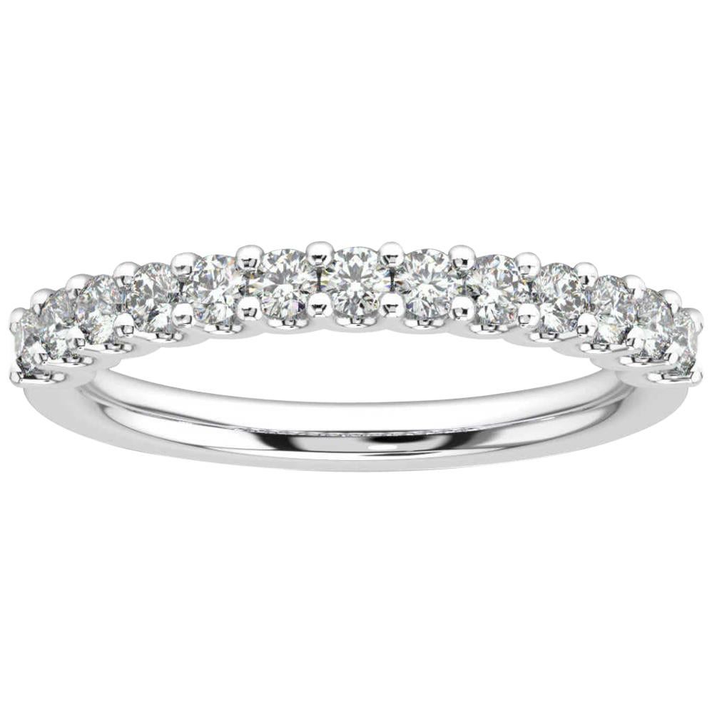 14K White Gold Pavia "U" Diamond Ring '1/2 Ct. tw' For Sale