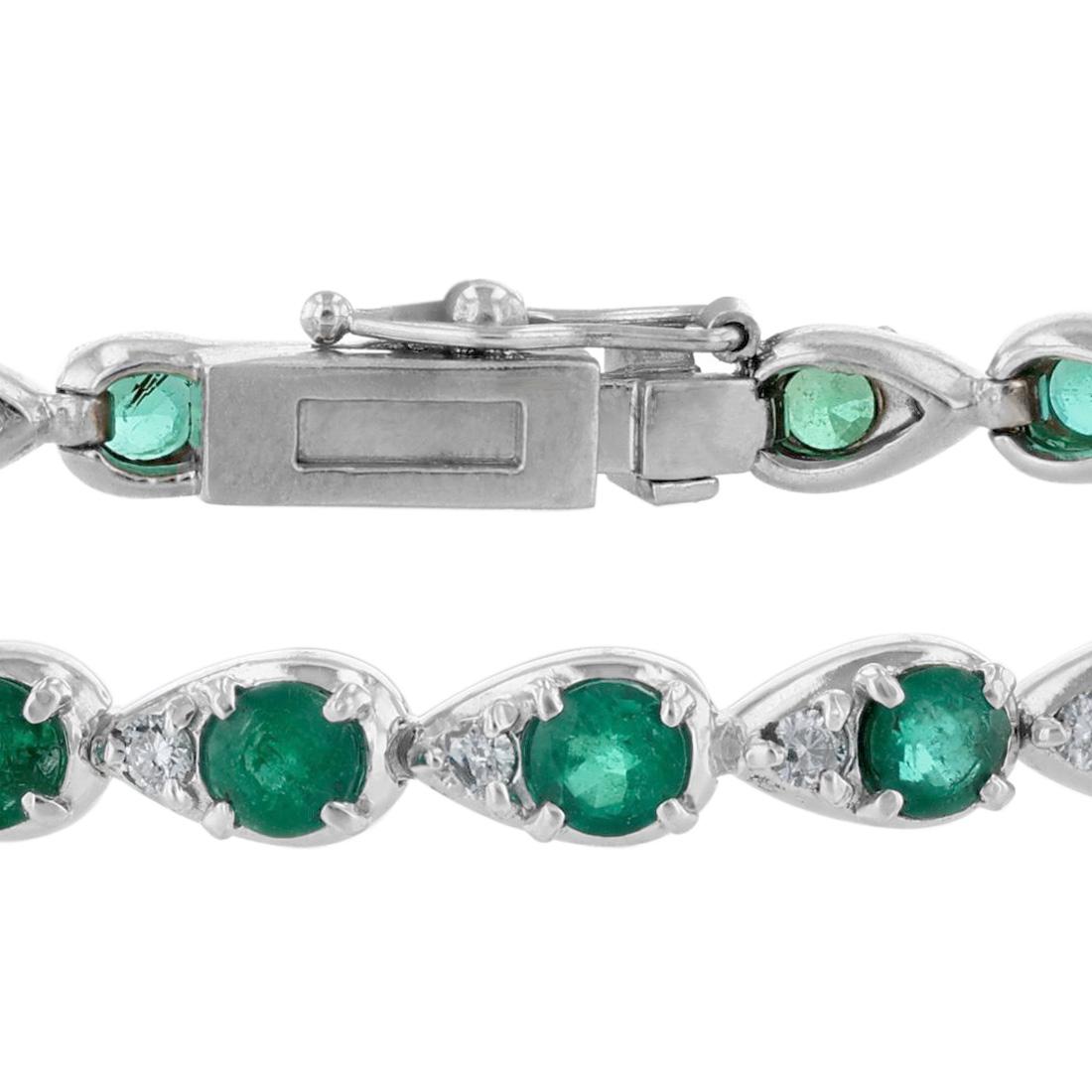 emerald bezel tennis bracelet