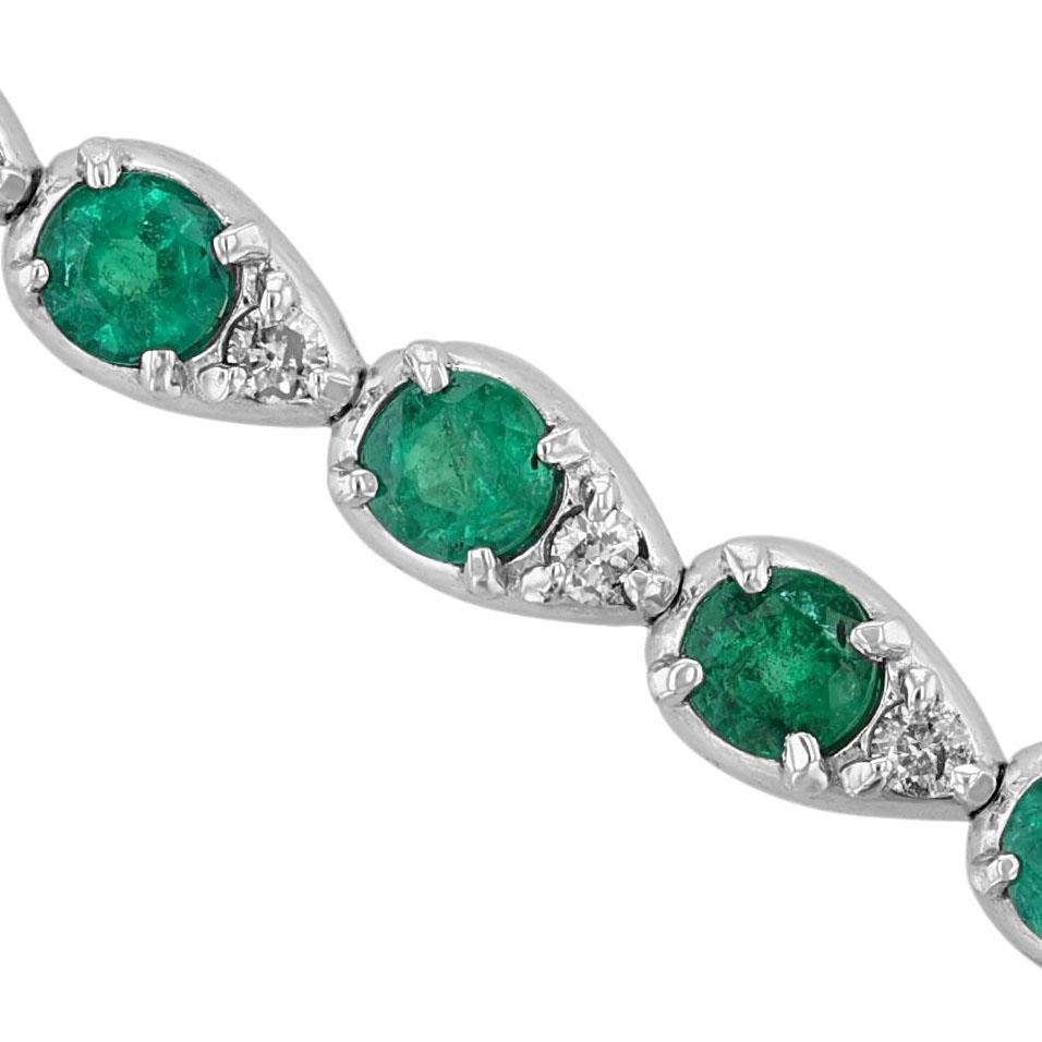 emerald bracelet white gold
