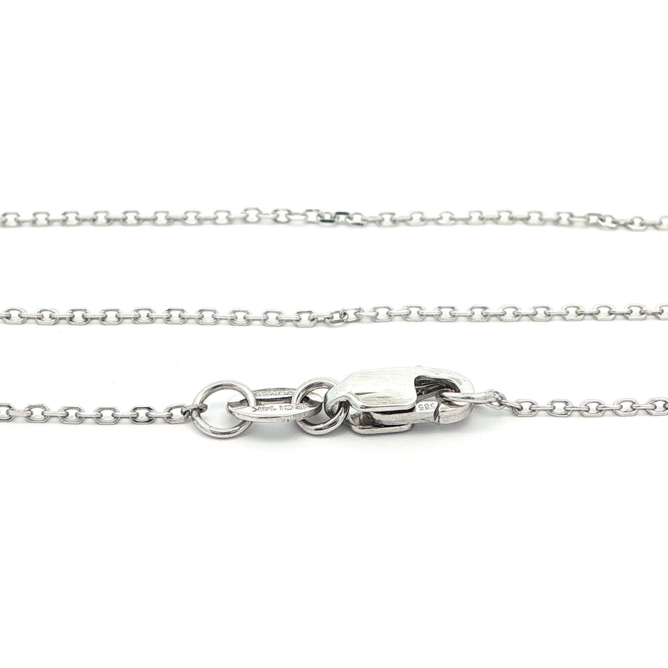 Taglio a goccia Collana con ciondolo solitario a goccia in oro bianco 14k con pera preziosa e topazio arancione in vendita