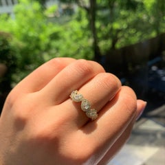 14K White Gold Pear Shape 0.95ct Diamond Band for Her