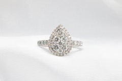 14K White Gold Pear Shaped 1.25 ctw. Diamond Ring