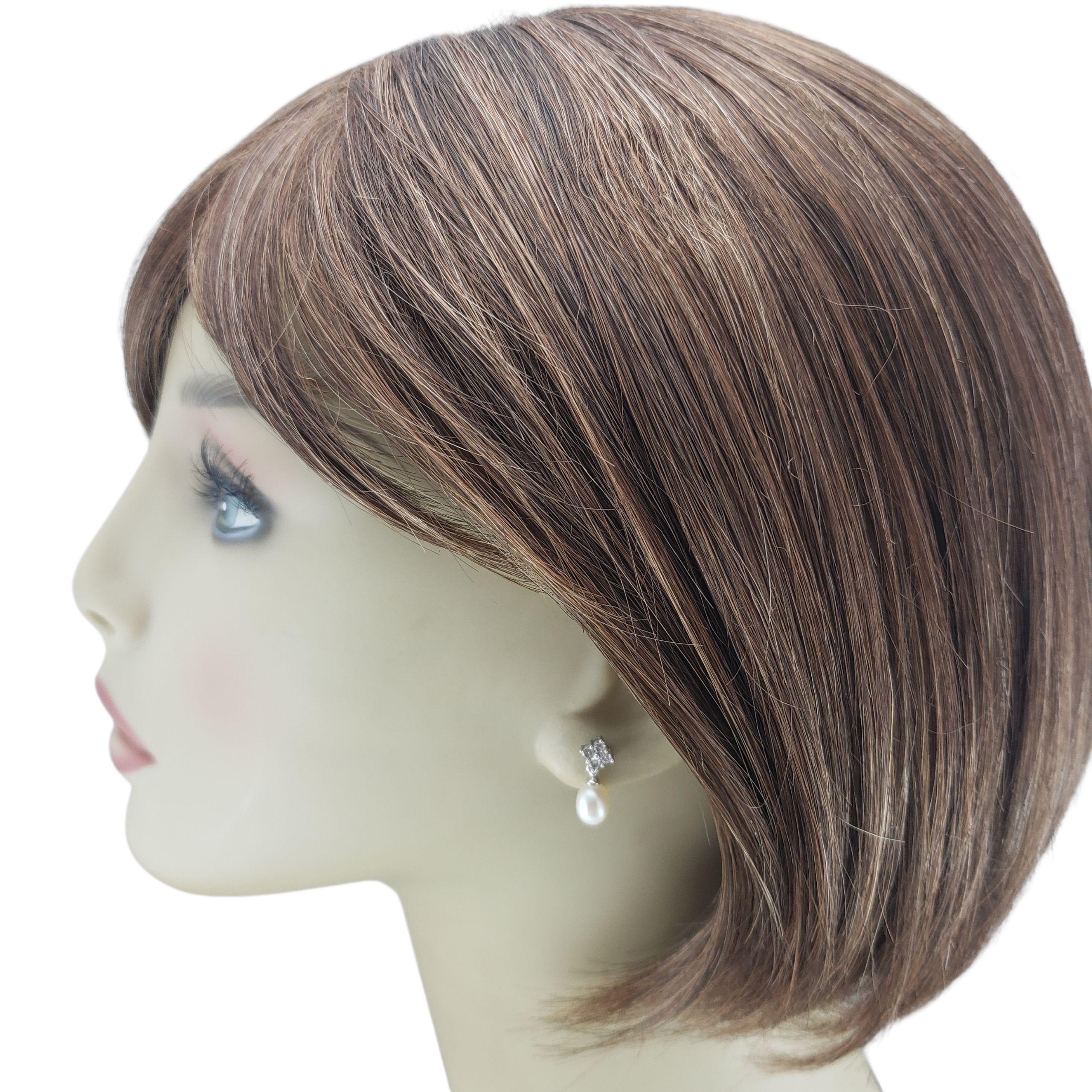 Orecchini con perle e diamanti in oro bianco 14K #22870 in vendita 1
