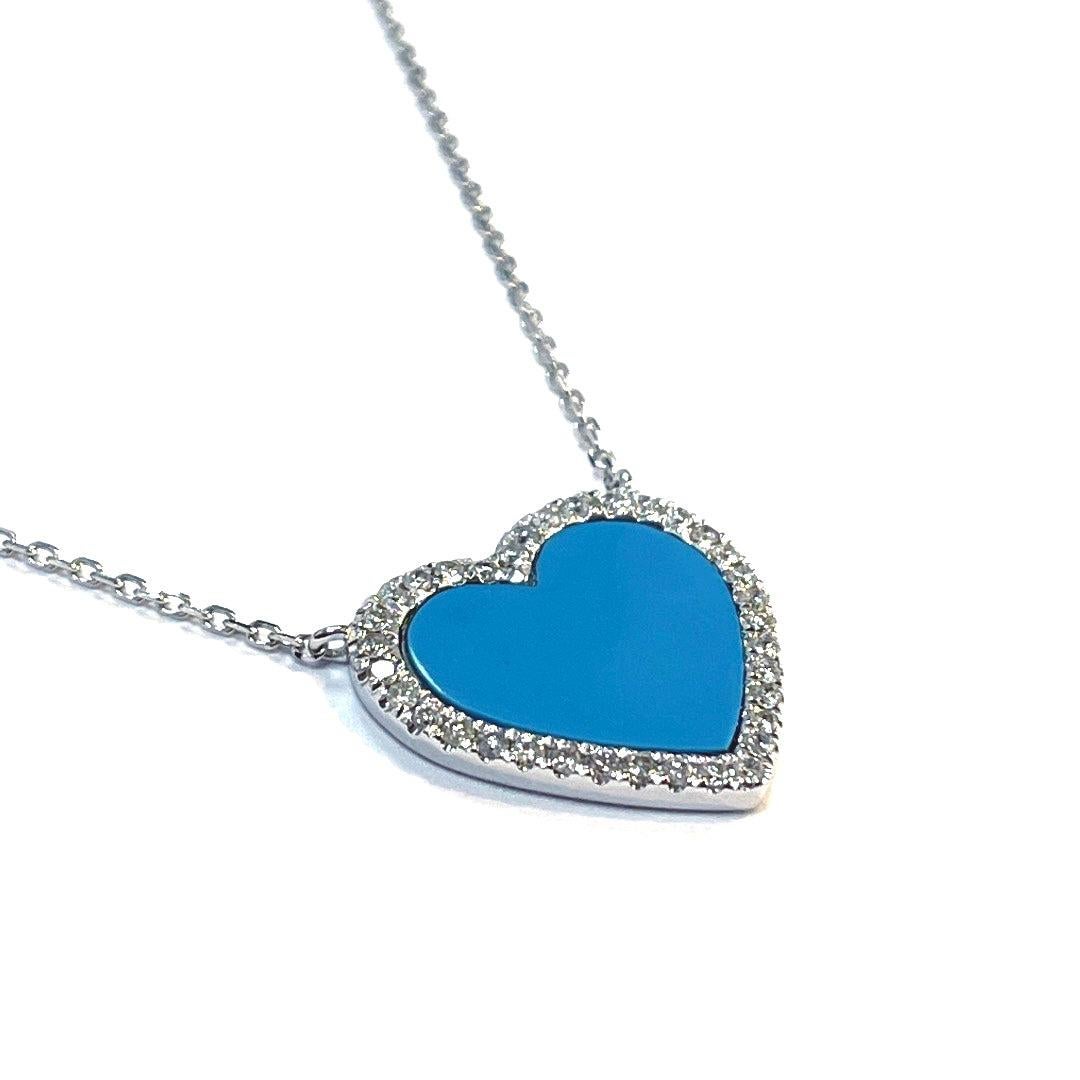 PRE ORDER TODAY !!!

This stunning pendant necklace is crafted from 14k white gold and features a beautiful turquoise stone weighing 0.81 carats, accented by 0.23 carats of natural diamonds. Weighing in at 2.64 grams, this exquisite necklace is the