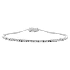 Petit or blanc 14 carats de 1,13 carat Bracelet tennis en diamants