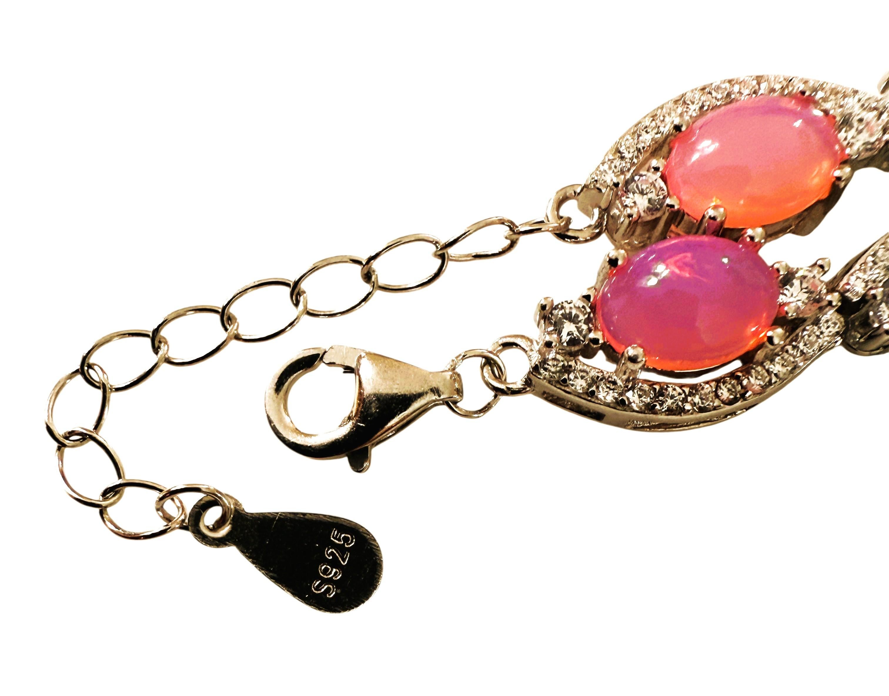 De las mujeres Collar de Oro Blanco de 14k bañado en Oro de Ley 31,92 Quilates Ópalo y Zafiro talla Diamante en venta