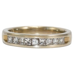 14K White Gold Princess Cut Diamond Band