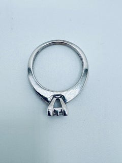 14K White Gold Princess-Cut Diamond Engagement Ring