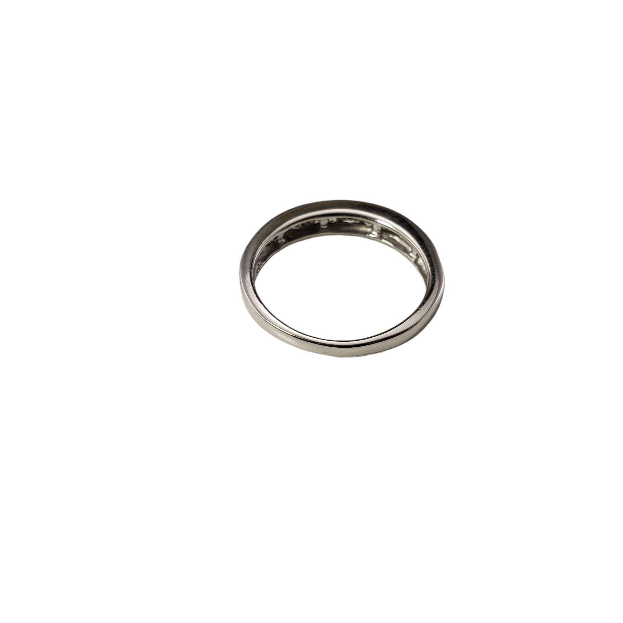 Anneau de mariage en or blanc 14K avec diamant taille princesse Taille 7.25 #22290 en vente 1
