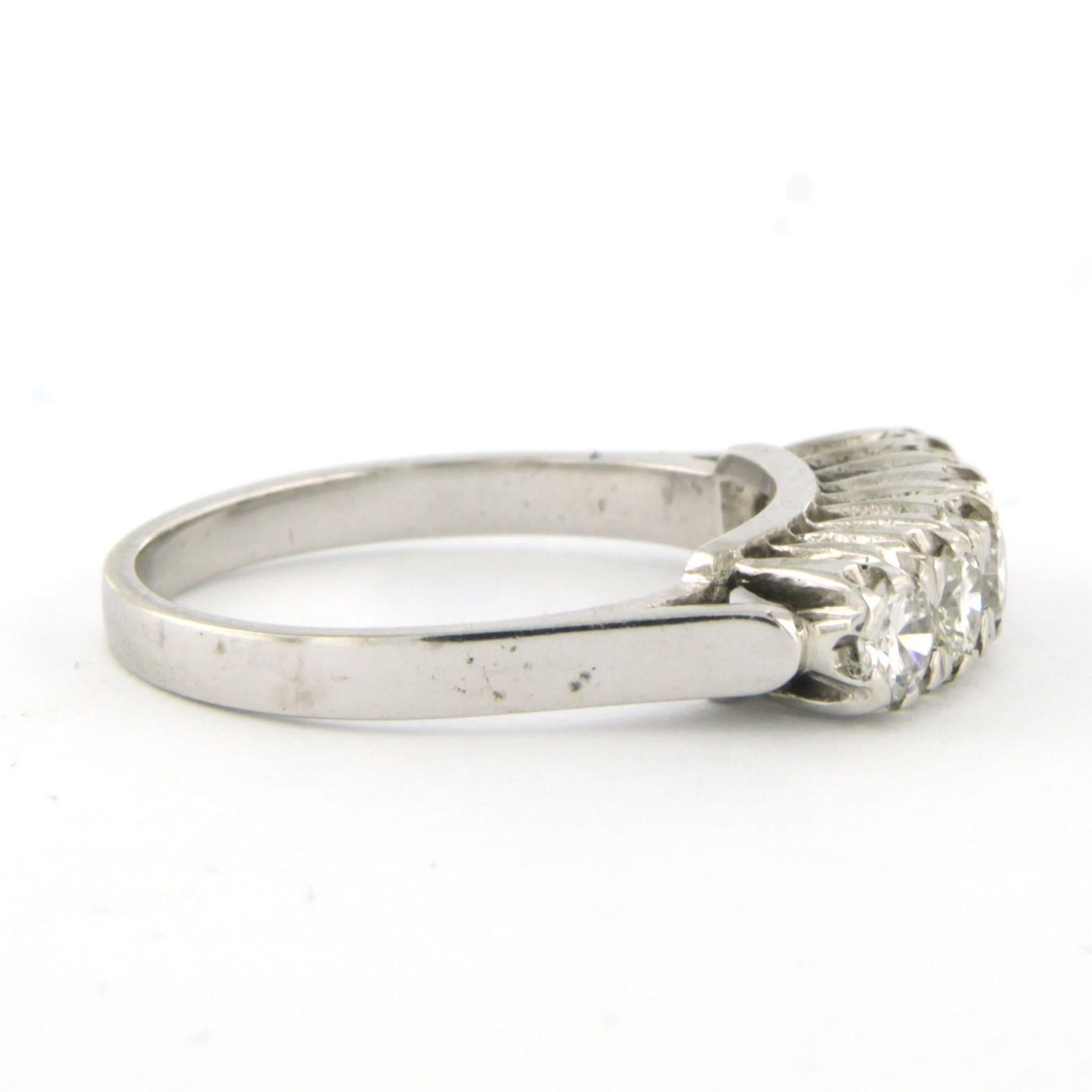 Women's 14k white gold ring set with diamonds  For Sale
