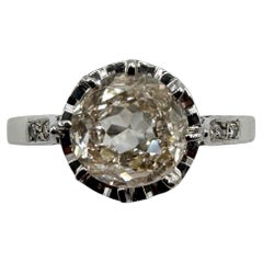 Anello in oro bianco 14K con diamante marrone chiaro taglio Brilliante da 1,71 carati