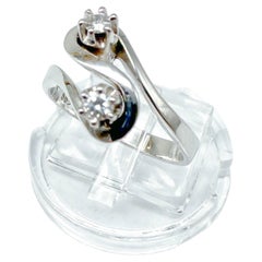14K White Gold Ring with a Diamond