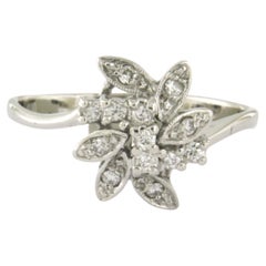 14k white gold ring with brilliant-cut diamond up to 0.15ct