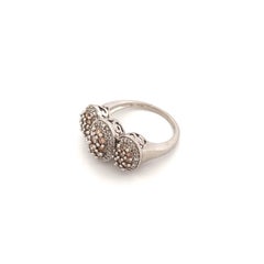 14K White Gold Ring With Champagne Diamonds