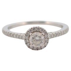 Anello in oro bianco 14K con diamanti naturali