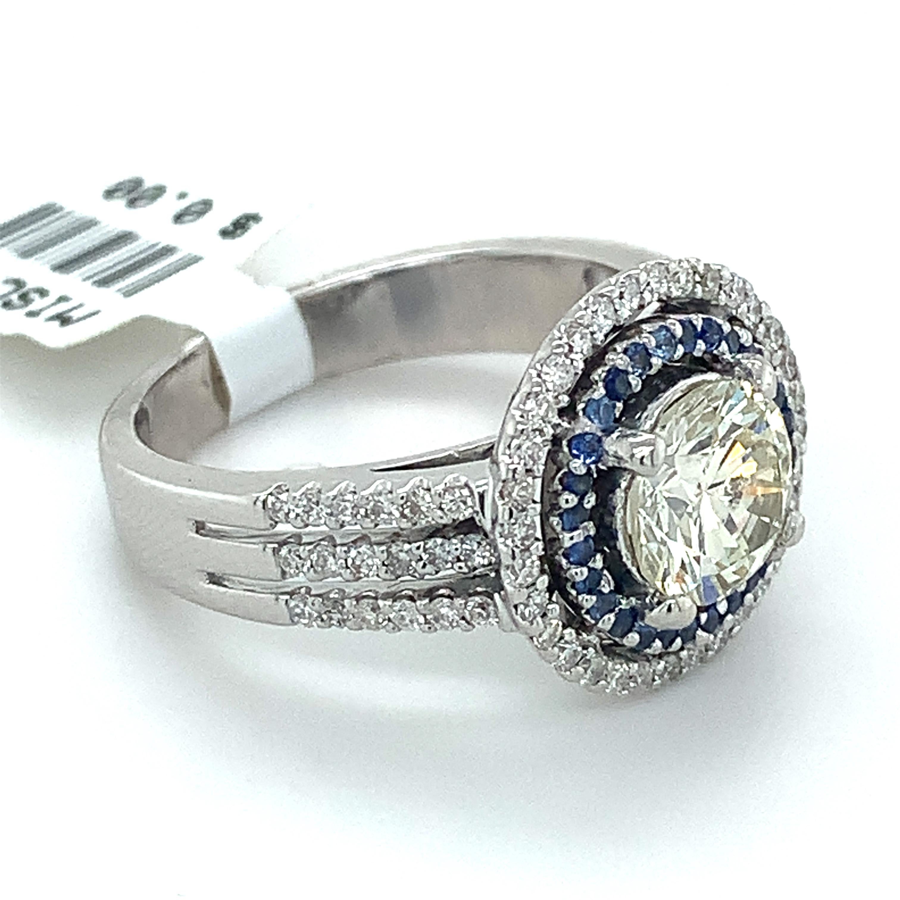 sapphire double halo ring