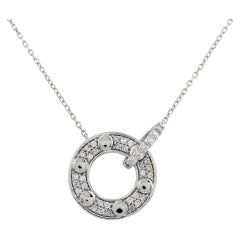 14K White Gold Round Ethereal Orbit Diamond Necklace