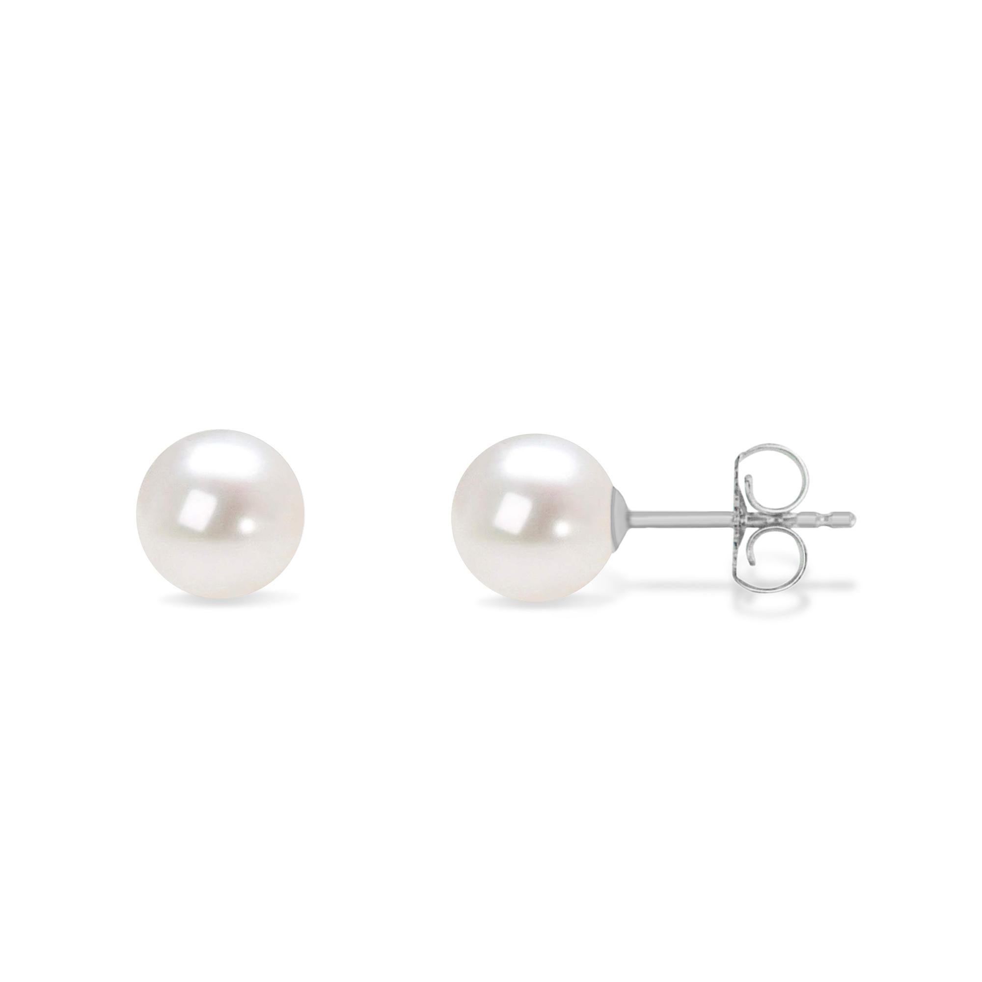 Sweet, sophisticated and seemingly simple, our stunning Akoya Pearls are totally enchanting, with an ever-vibrant luminosity dancing across their radiant surfaces. These 6-6.5MM, cultured white with pink overtone Akoya Pearls are of the highest