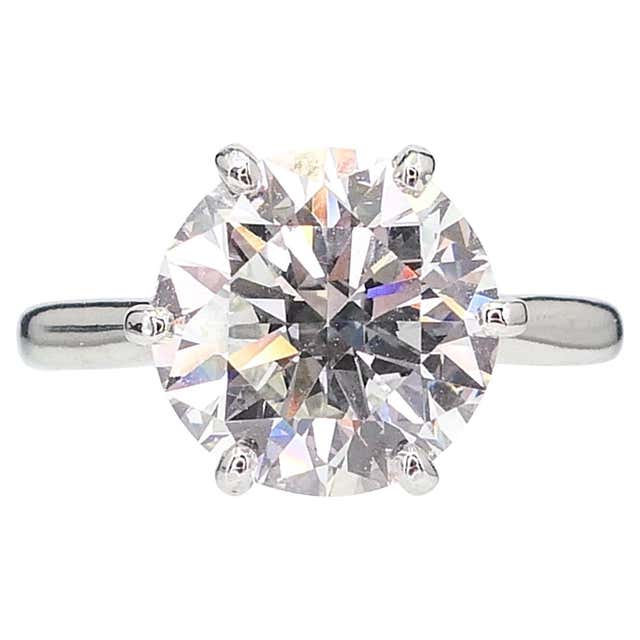 14k White Gold GIA Princess Natural 1.38ct Diamond Engagement Ring 3.4g ...