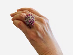 14k White Gold Ruby Cocktail Ring