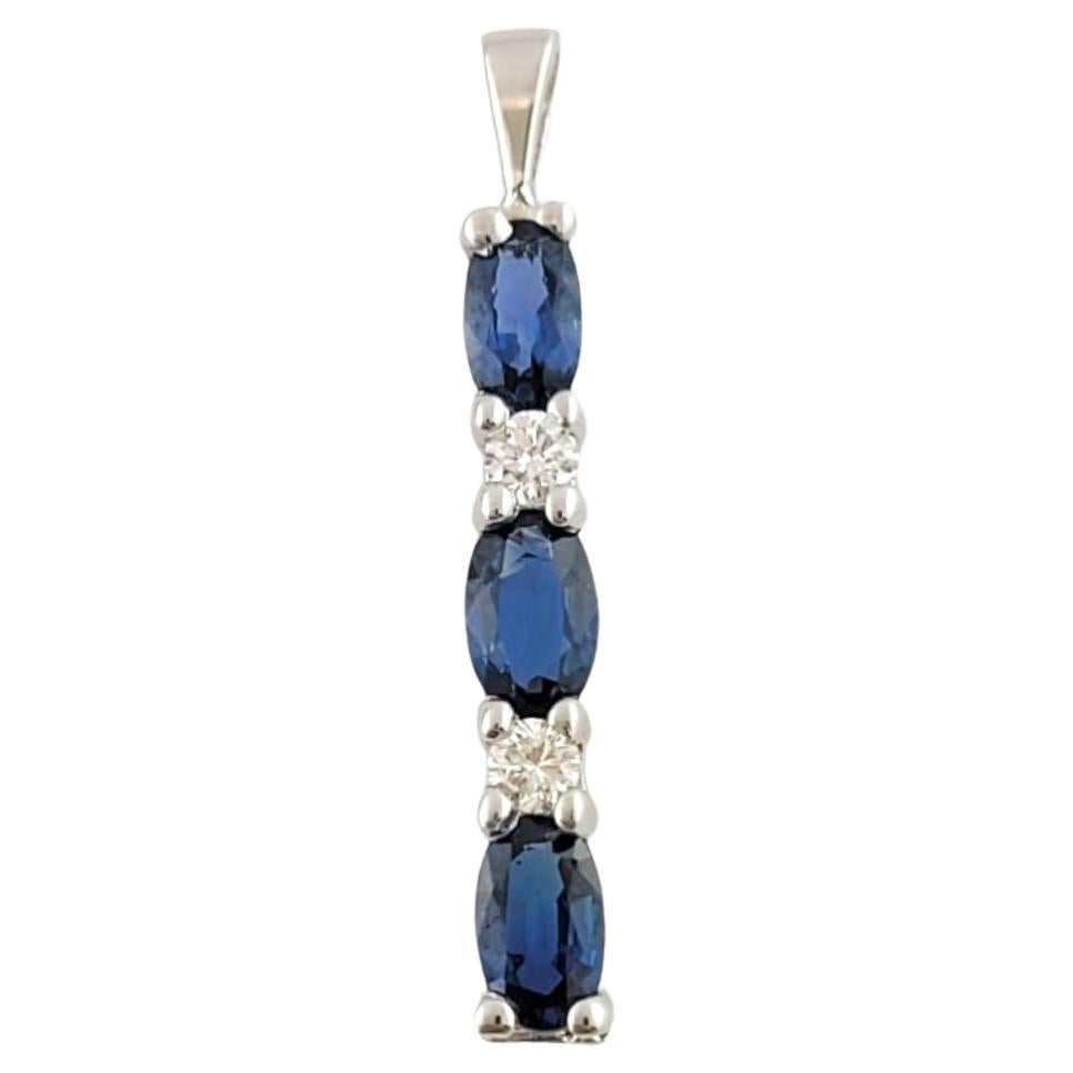 Sapphire Diamond Gold Pendant, with 14k White Gold Necklace For Sale at — free download