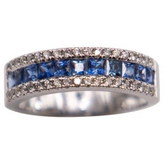 14k White Gold Sapphire Diamond Ring 14k White Gold Sapphire Diamond Ring