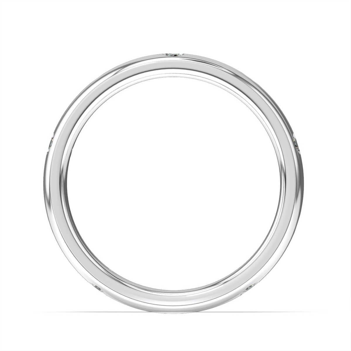 This diamond eternity ring features petite diamonds set throughout the ring. Curved and comfort fit. Experience the difference!

Product details: 

Center Gemstone Color: WHITE
Side Gemstone Type: NATURAL DIAMOND
Side Gemstone Shape: ROUND
Metal: