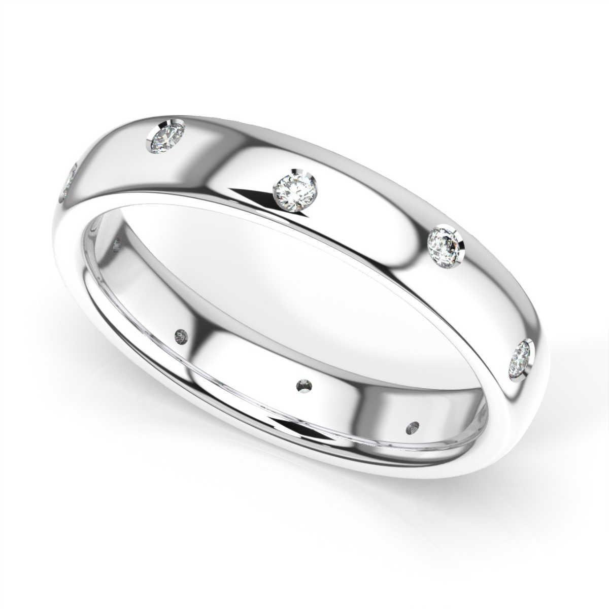 Round Cut 14K White Gold Siena Eternity Diamond Ring '1/5 Ct. tw' For Sale