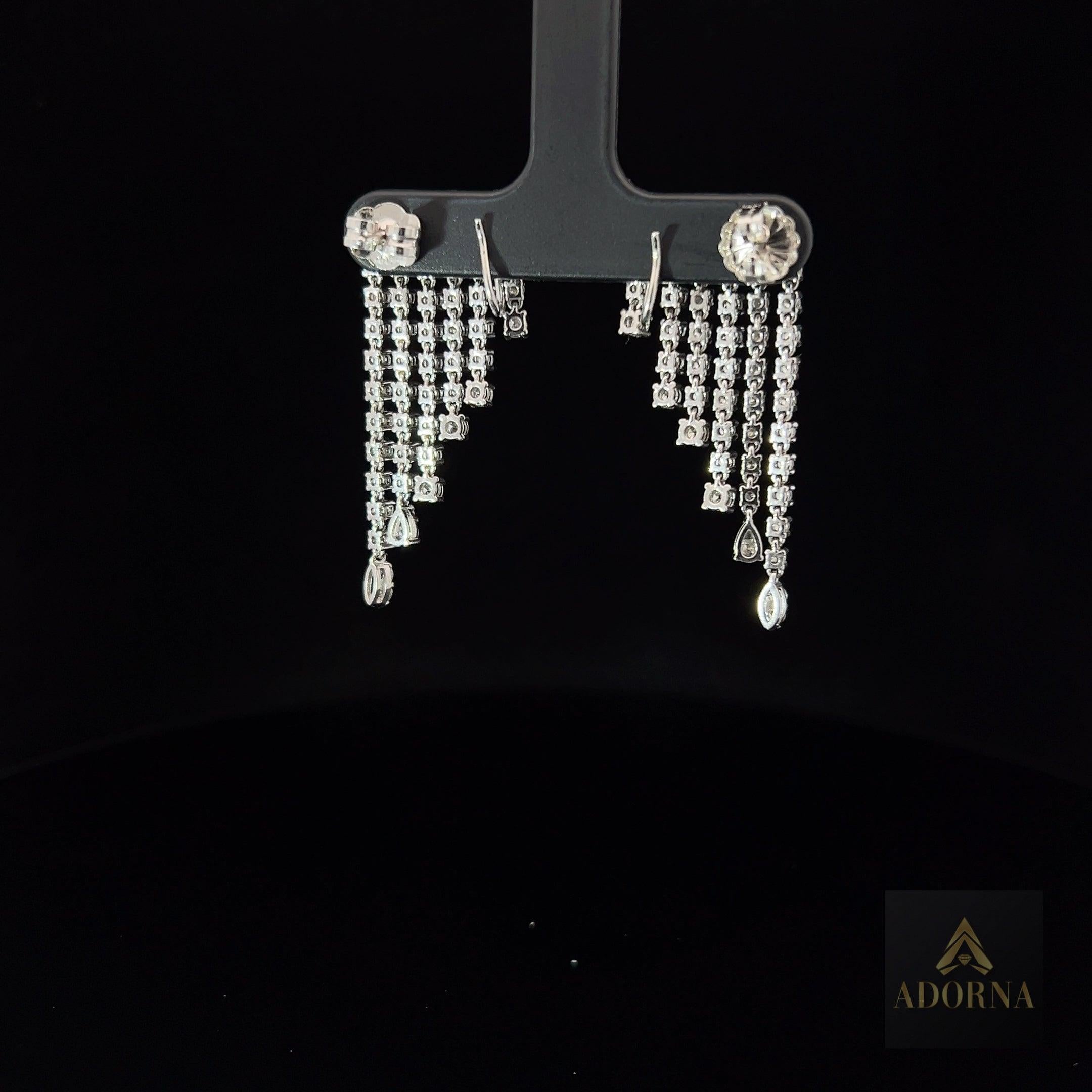 Enhance your elegance with these timeless 14k white gold square diamond earrings. Featuring natural diamonds with a brilliant 2.67 total carat weight, these earrings bring a radiant sparkle to any occasion. Crafted with precision, they are the
