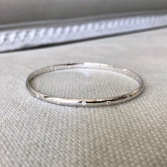 14 Karat White Gold Stackable Bangle with 0.36 Carat of Diamond