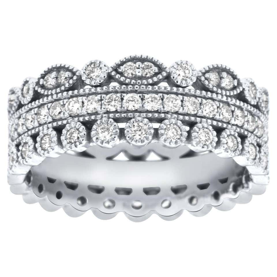 Customizable Diamond Full Eternity Stackable Band Ring in 14K Yellow ...