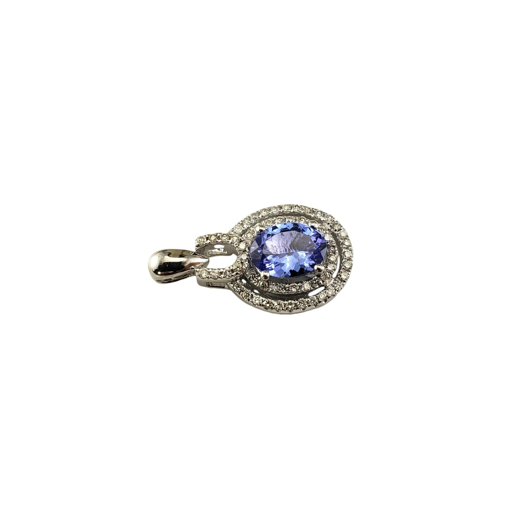 Contemporaneo Ciondolo in oro bianco 14K con tanzanite e diamanti  #18548 in vendita