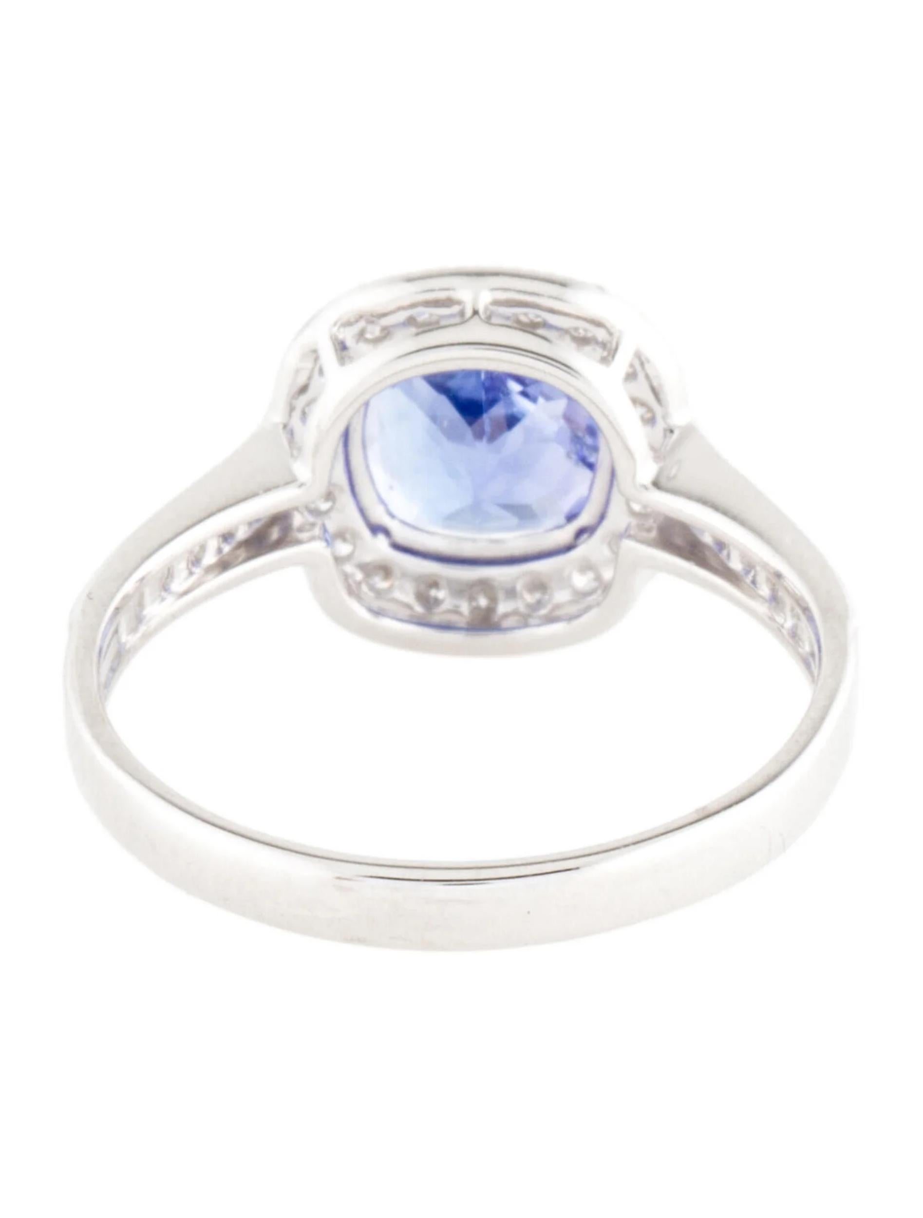 Luxurious 14K 1.80ct Tanzanite & Diamond Cocktail Ring, Size 6.75 - Elegant In New Condition For Sale In Holtsville, NY