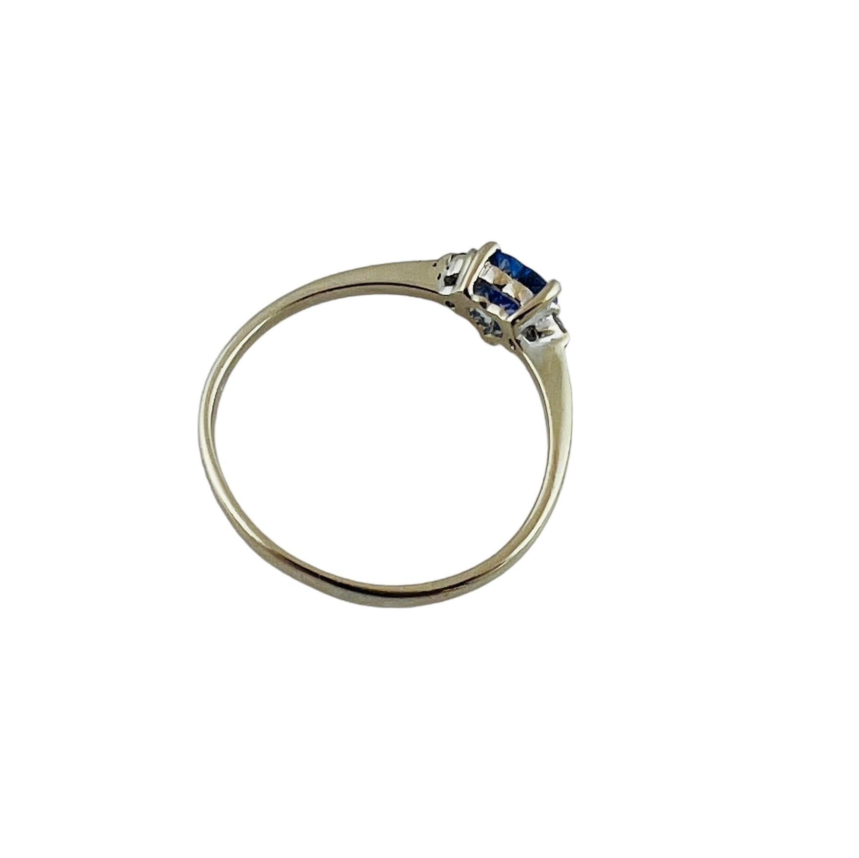 Heart Cut 14K White Gold Tanzanite Heart Ring Size 6.5 #15942 For Sale