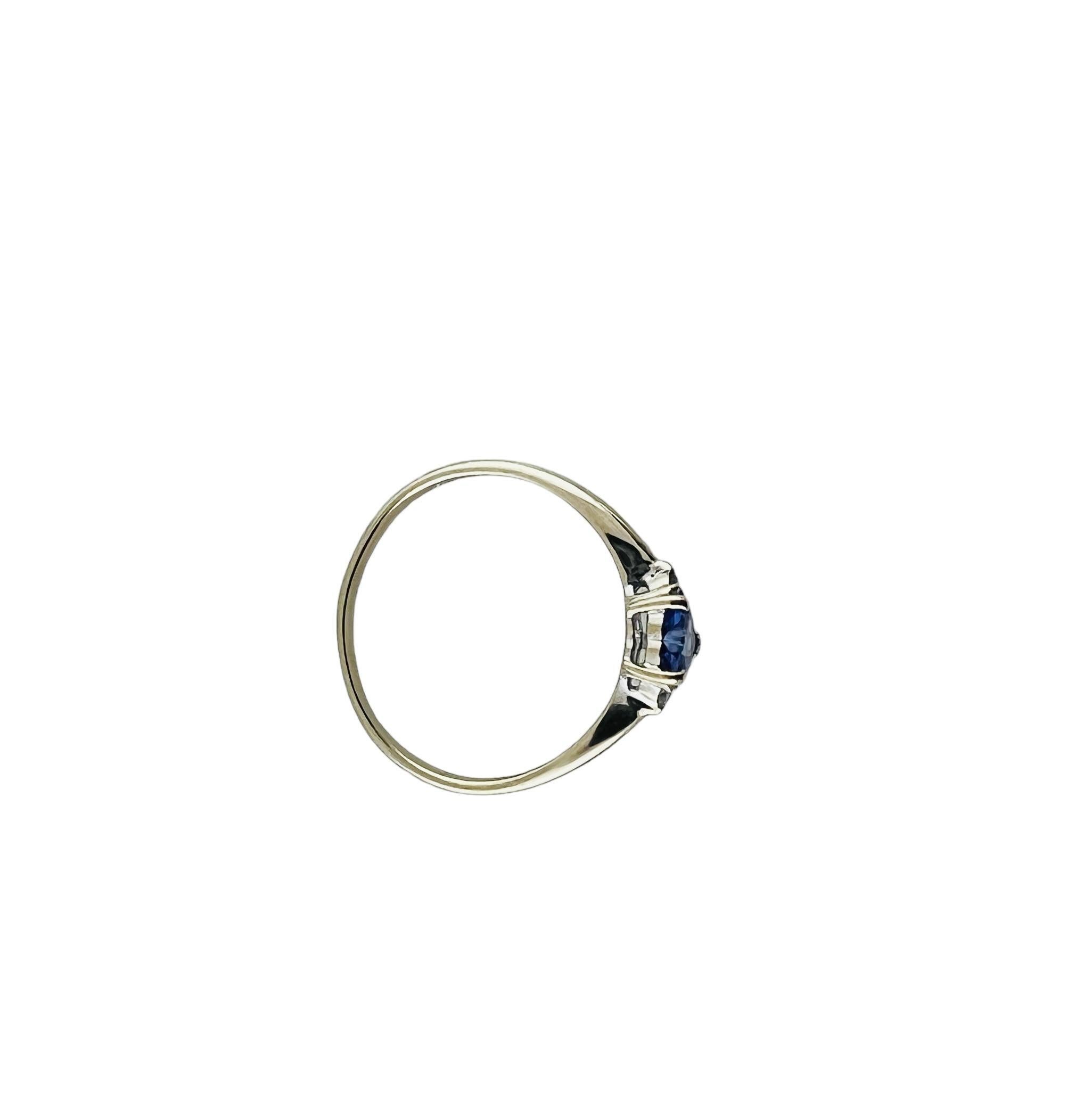 Women's 14K White Gold Tanzanite Heart Ring Size 6.5 #15942 For Sale
