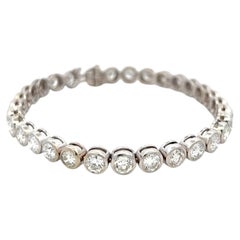 14K White Gold Tennis Bracelet with 7.5 Carat Round H VS Diamonds 15.88 Grams