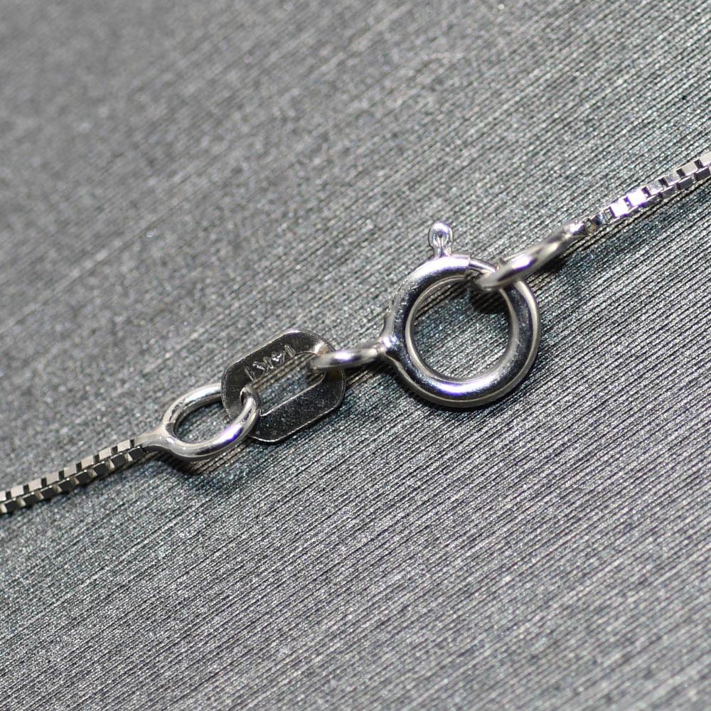 Round Cut 14K White Gold Three Diamond Pendant Necklace 0.45ct