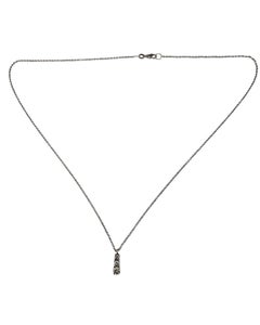14K White Gold Three-Diamond Pendant Necklace #24190