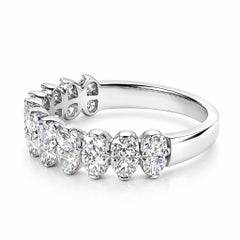14K White Gold Two Row Diamond Ring