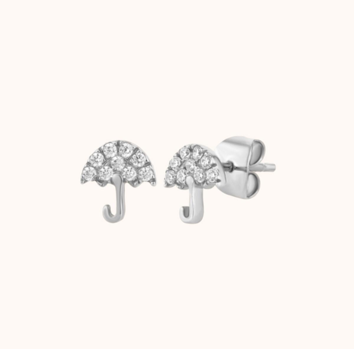 Umbrella Style Moissanite Earring 
14k white gold 
 Beautiful Earrings For Her


A P P R O X T I M E

All items are custom made to order. Our approx time is about 6 - 10 business days. This can change during peak season

Note: There May Be Little