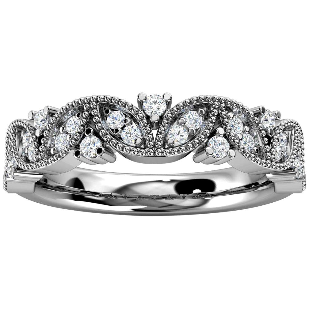 14K White Gold Vera Diamond Ring '1/5 Ct. tw'