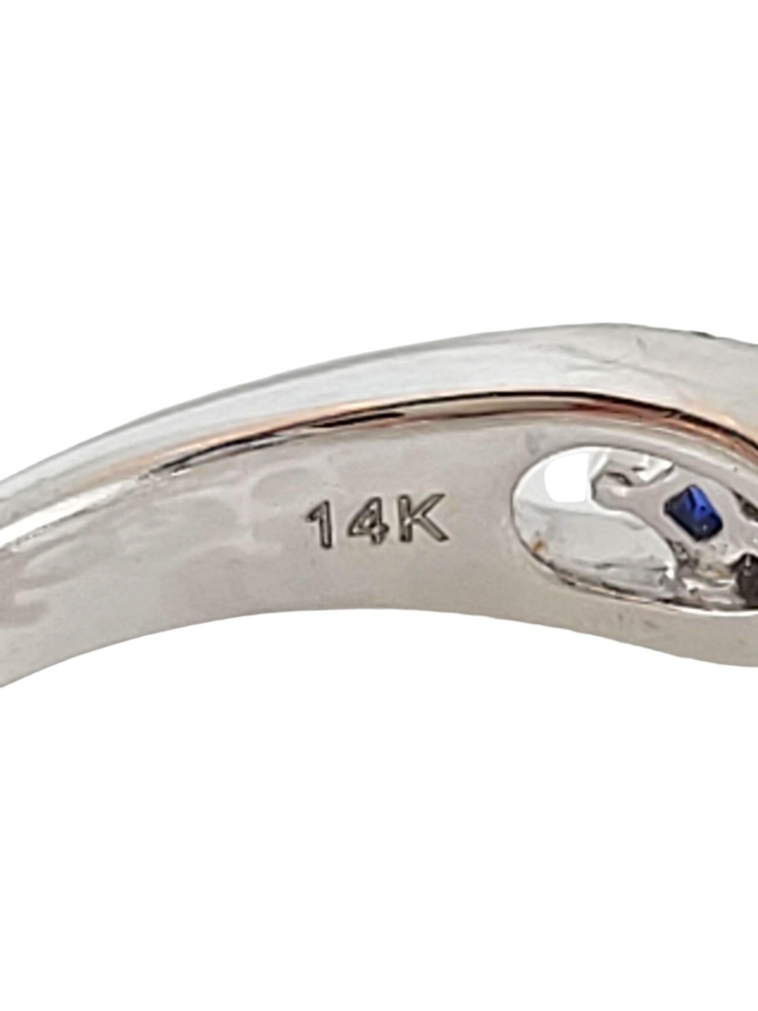 Anillo de oro blanco de 14 quilates Vera Wang Love Collection Diamante Zafiro Talla 5 #14766 en venta 1
