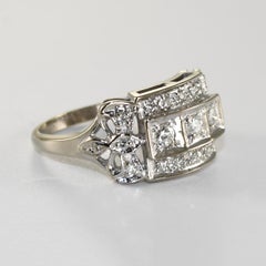 14K White Gold Vintage Diamond Ring 0.20ct