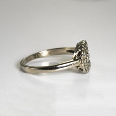 14K White Gold Vintage Diamond Ring 0.25ct