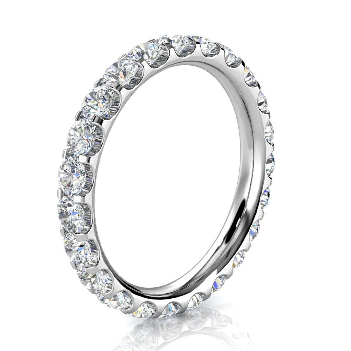 For Sale:  14k White Gold Viola Eternity Micro-Prong Diamond Ring '1 1/2 Ct. Tw' 2