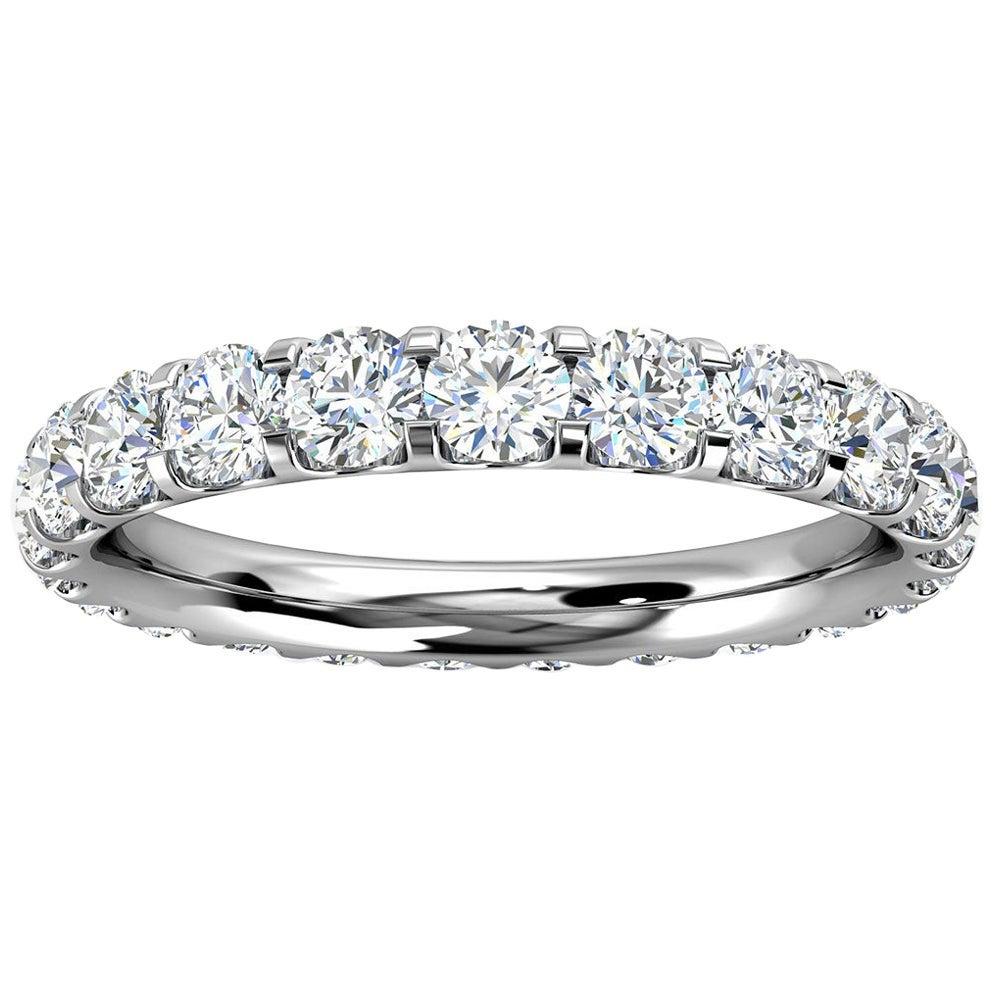 14k White Gold Viola Eternity Micro-Prong Diamond Ring '1 1/2 Ct. Tw'